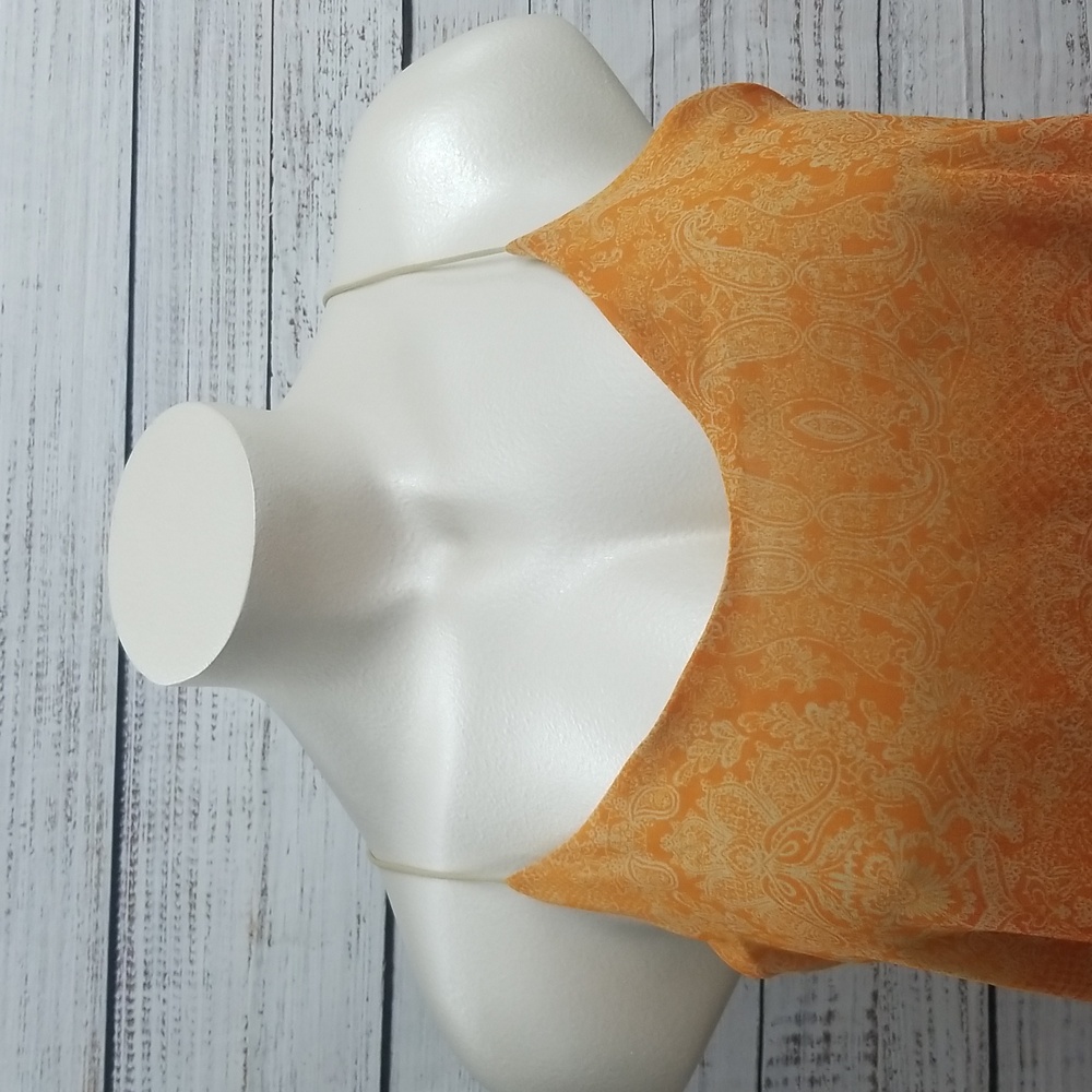 Cato Orange Ombre Lace Trim With Keyhole detail In The Back Top 22/24W - Picture 4 of 10